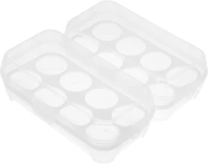 Clear Plastic Egg Storage Container with Lid, Stackable Deviled Egg Tray - Picture 1 of 12