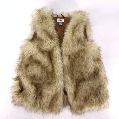 Old Navy Girls FauxFur Sleeveless Vest Soft Fuzzy Size 16 XXL Women’s S-M - Image 1 of 4