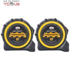 TOUGH MASTER 8m/26ft Tape Measure 25mm Wide Pack of 2