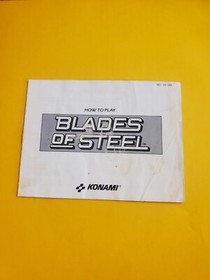 Blades Of Steel Nintendo NES Manual Only Original Authentic VG Condition