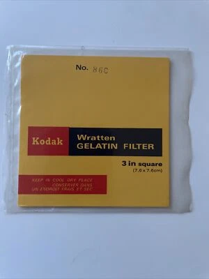 Kodak Wratten Gelatine FIlter 86C - 3 in Square - In  Plastic Sealed Envelope - Image 1 of 2