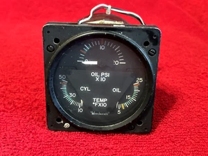 INDICADOR 3 EN 1 ILUMINADO BEECHCRAFT EDO-AIRE P/N 22-804-032-11 CON CONECTOR - Imagen 1 de 7