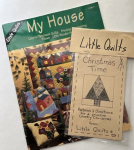 Lot of 2 LITTLE QUILTS CHRISTMAS TIME Pattern & MY HOUSE Booklet FREE SHIPPING - Picture 1 of 4