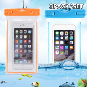 3X Waterproof Phone Bag Pouch Underwater Swimming Cell Phone Case Cover Dry Bag - Picture 1 of 13