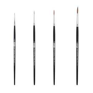 AS-84 Kolinsky Pure Sable Detail Artist Paint Brush Rounds Set 4 pcs - Picture 1 of 6