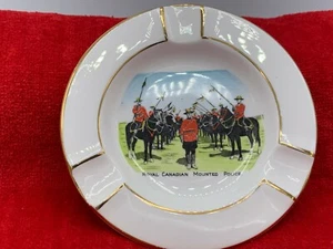 RCMP Canadian Mounted Police- Bone China England- Decorative Ashtray - Picture 1 of 2