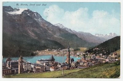 St. Moritz. Dorf und Bad. jahr 1909 - Bild 1 von 2