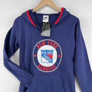 NEW YORK RANGERS Hoodie Adult S NHL Ice Hockey NYR Jumper Sweatshirt Blue NEW - Picture 1 of 14