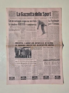 Gazzetta Dello Sport 7 February 1958 Manchester United Munich Air Disaster - Picture 1 of 1