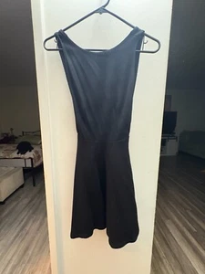 NWT American Apparel Black Ponte Sleeveless Skater Dress M - Picture 1 of 4