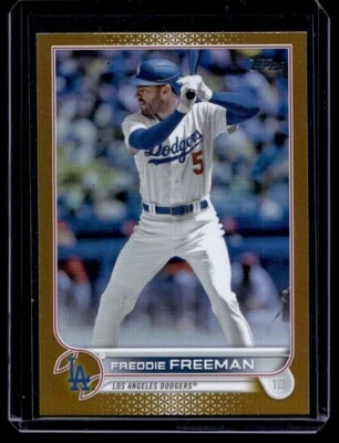 2022 Topps Update Gold Foil Freddie Freeman Los Angeles Dodgers #US330 - Image 1 of 2