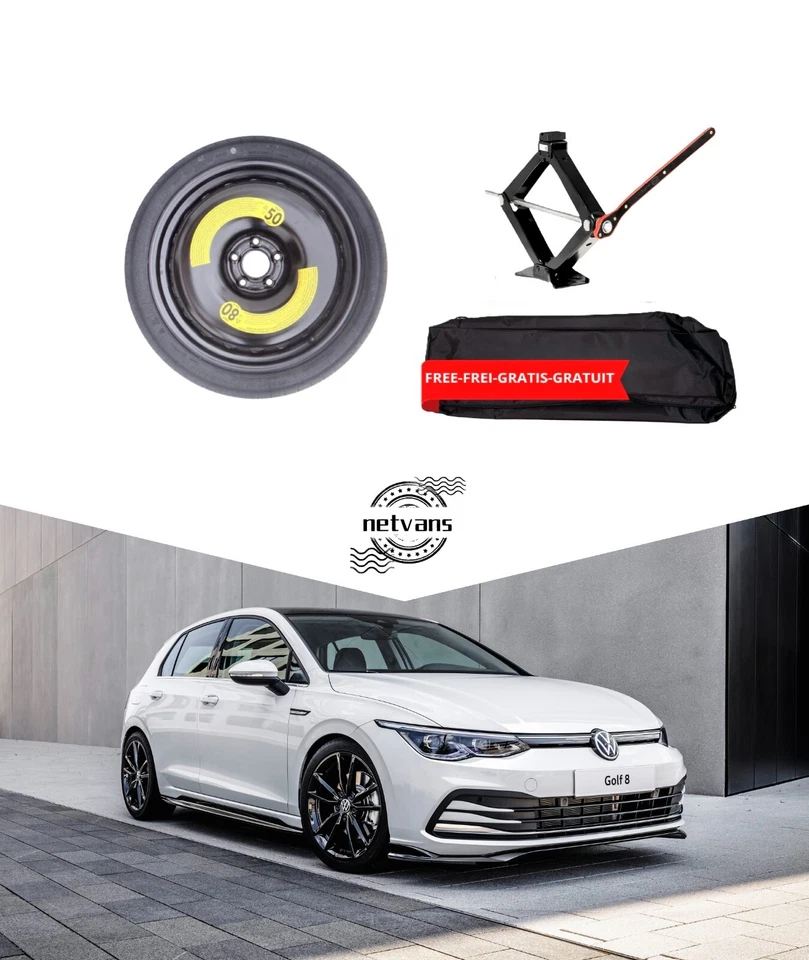 Ersatzrad Notrad Reserverad 17" fur VW GOLF 5-6-7-8 mit Etui 125/80R17 - Bild 1 von 4