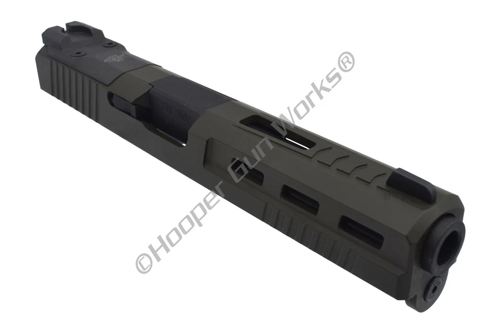 HOOPER GUN WORKS Rock Island Armory Complete Upper for Glock 17 Vortex Venom OD Green Slide sight