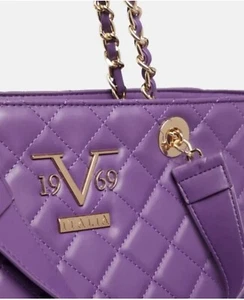 Versace 19v69 Handtasche Shopper Lila Gold NEU Mit Etikett Np 249.-€ - Bild 1 von 5