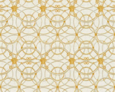 370491 - Papel pintado Versace 4 diseño barroco oro crema plata blanco como creación Foto 1 de 3