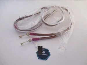 Jonathan Adler Leather Key Belt White purple White NWT $68 Sz M/L - Picture 1 of 3
