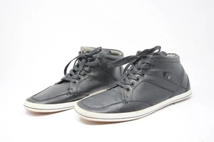 Steve Madden Men's Whippit Lace Up Ankle Black Leather Shoes Sneaker sz 12 - Picture 1 of 8