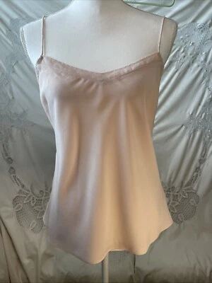TED BAKER Pink Spaghetti strap silky poly Womens Camisole Cami Babydoll Top  L - Image 1 of 4