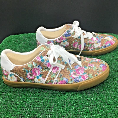 Zapatos para mujer Guess GBG Los Angeles Zapatilla Floral Multicolor Talla 11 M Parte superior baja Ne Foto 1 de 4