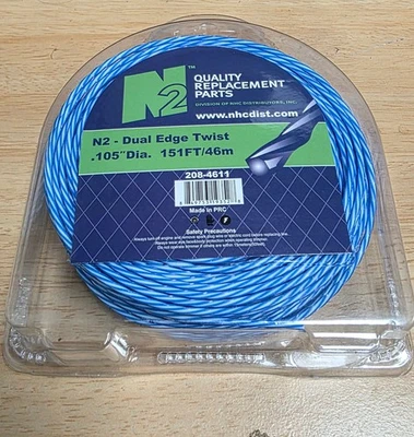 151FT N2 Dual Edge Twist .105 Diameter weed eater trimmer line - Image 1 of 2
