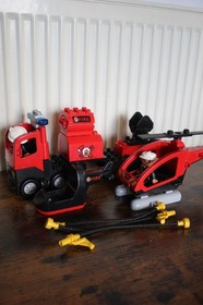 Lego Duplo 4977 Fire Truck + 5601 Helicopter