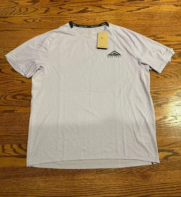 Nike Trail Solar Chase Dri-Fit Running T-Shirt Mens Size XL Purple DV9305-515 - Изображение 1 из 4