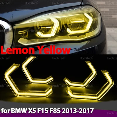 CSL Amarillo Limón M4 Estilo Ojos de Ángel Kit DRL Para BMW X5 F15 X5M F85 2014-2018  Foto 1 de 4