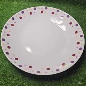 Pampered Chef Simple Additions Polka Dots X-LARGE 13.75" Serving Bowl, Retired - Picture 1 of 6