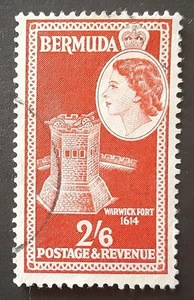 BERMUDA British Territory 1953 2Sh6p Used Mi 144 Scott 159 VF 9044 - Picture 1 of 2