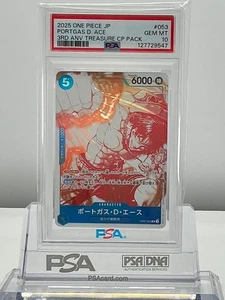 PSA10 One Piece Card Portgas D. Ace JP 3° ANV Treasure CP PACK OP07-053 R - Foto 1 di 2