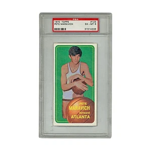 Tarjeta de baloncesto Pete Maravich Atlanta Hawks 1970 Topps (PSA 6) - Imagen 1 de 2