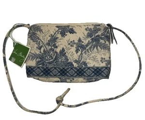 Vintage Vera Bradley Floral Blue Toile Crossbody Purse New With Tag - Picture 1 of 8