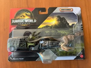 Matchbox Jurassic Park World Rebirth Movie Tyrannosaurus Rex Dino Hauler Set - Picture 1 of 3