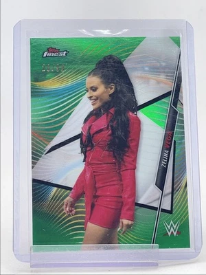 ZELINA VEGA 2020 TOPPS FINEST WWE GREEN REFRACTOR RAW #33 /99 Q4193 - Image 1 of 2