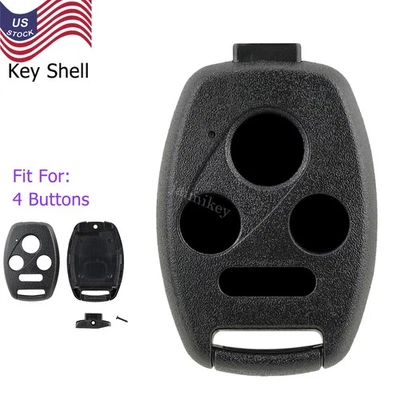 Funda Carcasa Llavero Mando a Distancia 4 Botones Para Honda Accord Civic Pilot CR-V CRV Foto 1 de 4