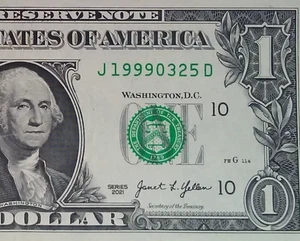 MARCH 25th 1999 Birthday Anniversary Date Note One Dollar Series 2021 - Picture 1 of 3