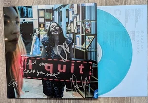 ✍️ Signed ✍️ HAIM - I QUIT Blue Vinyl 2LP With Song Lyrics - Picture 1 of 10