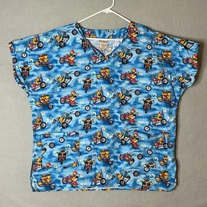 Camisa Médica Uniforme Talla 2XL Pollitos en Motocicletas Bebé Pollos en Bicicletas - Imagen 1 de 8