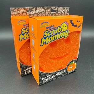 Scrub Mommy Halloween Pumpkin Dual-Sided Scrubber & Sponge 2 Pack Special Ed - Picture 1 of 6