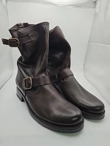 FRYE VERONICA STIVALE CORTO SLOUCHY STIVALI DA DONNA PELLE MARRONE TAGLIA 8,5 B $298 - Foto 1 di 9