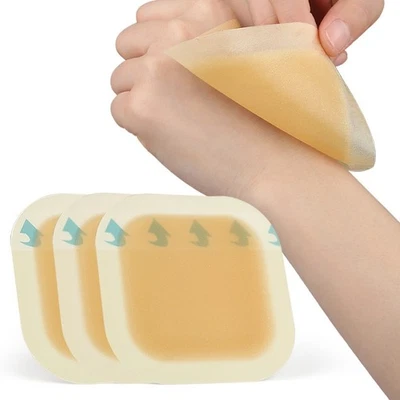 Hydrocolloid Wound Dressing Ultra Thin 3.9 x 3.9in Patch Bandages Self-Adhesive - Image 1 of 4