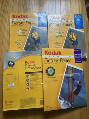 6 Kodak Premium Picture Paper for InkJet Printers 8.5"x 11" High Gloss 340 total - Image 1 of 4