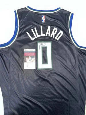 Damian Lillard Autographed Milwaukee Bucks Signed Jersey - JSA COA! - Image 1 of 3