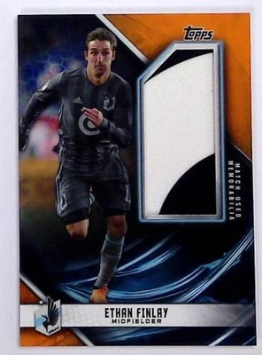 2019 Topps MLS Jumbo Relic Orange JR-EF Ethan Finlay Used Jersey 22/25 United FC - Image 1 of 2