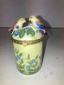 Bombay Love Birds Gold Klappkerze mit floralem Keramikhalter  - Bild 1 von 8