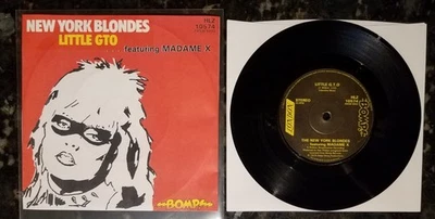 Blondie 1978 UK New York Blondes Little GTO (withdrawn) London / BOMP! HLZ 10574 Foto 1 de 4