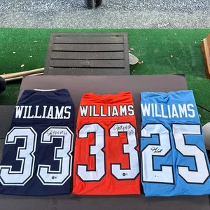 Javonte Williams Signed Cowboys-Broncos-NC Tar Heels XL Custom Jerseys-Beckett - Picture 1 of 12