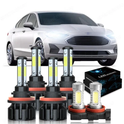 For Ford Fusion 2017-2020 LED Headlight Bulbs Fog Light Conversion Kit White - Image 1 of 4