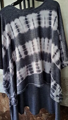 DULCE SUÉTER JERSEY A RAYAS GRIS Y BLANCO ROMEO PARA MUJER. TALLA ÚNICA NUEVO Foto 1 de 4