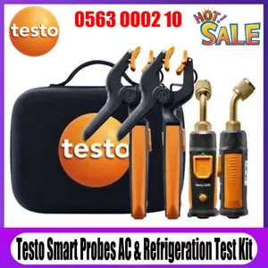 Testo 0563 0002 10 Portable HVAC Test Kit Refrigeration Wireless Smart Probe Set - Picture 1 of 15